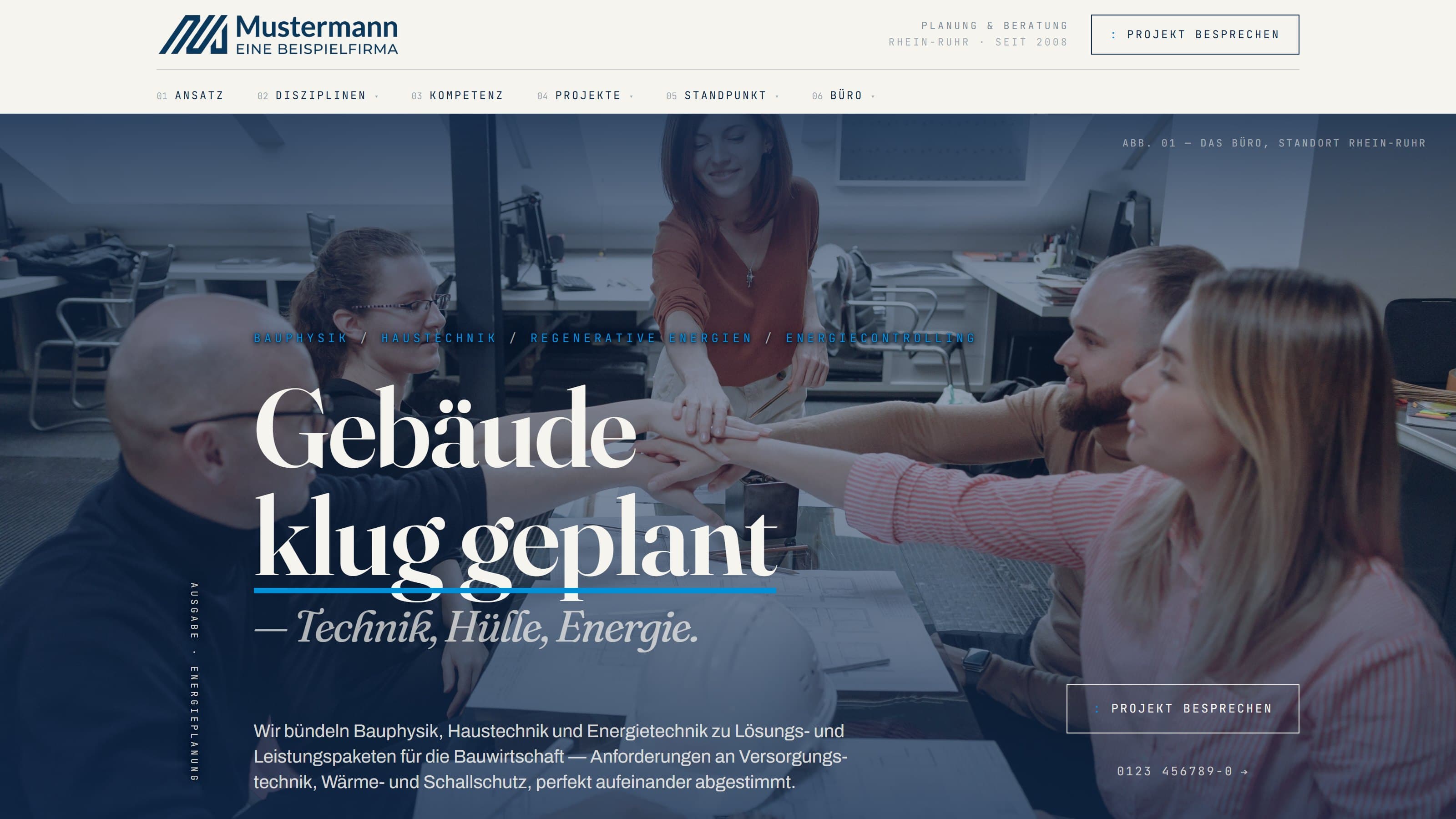 Showcase: Ingenieurbüro für Gebäudetechnik