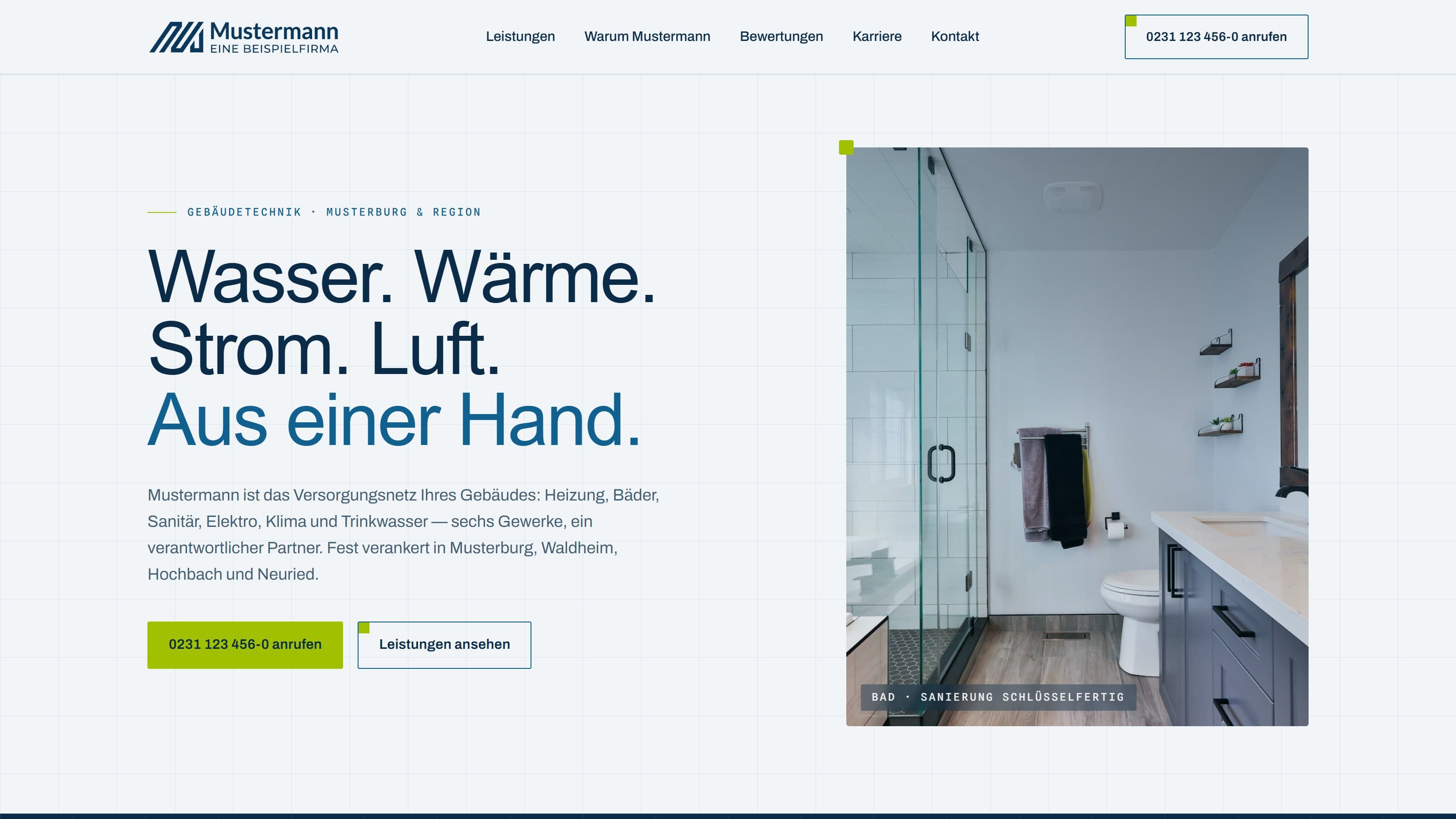 Showcase: Gebäudetechnik aus einer Hand