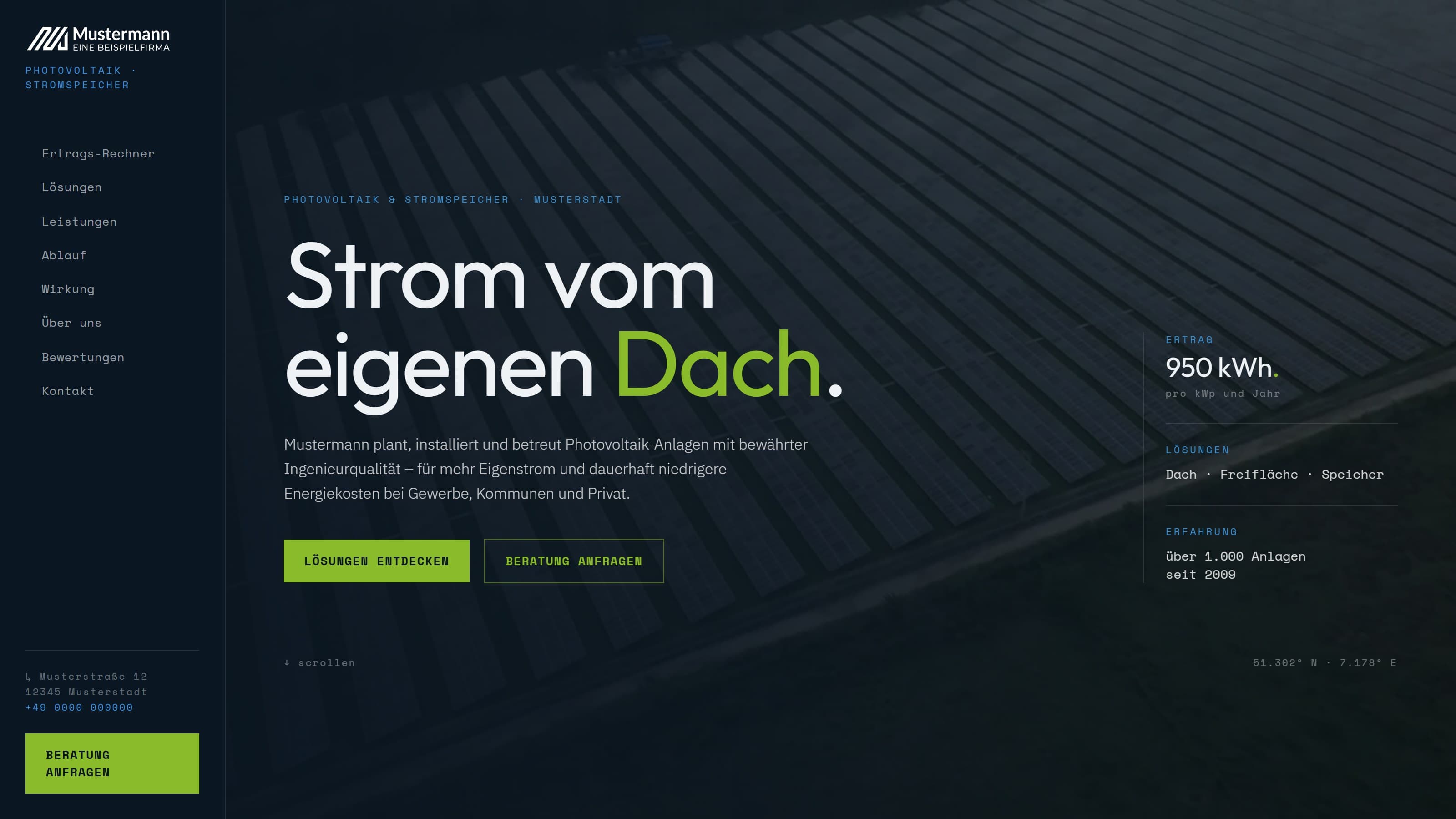Showcase: Photovoltaik & Stromspeicher